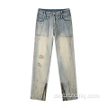 Herbst- und Winter -Retro -Zipper Trendy Brand Jeans